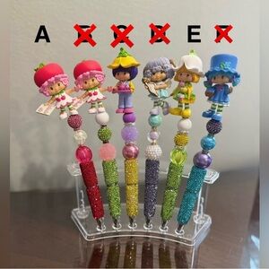 🍀Strawberry Shortcake Friends Figure Beadable Pens